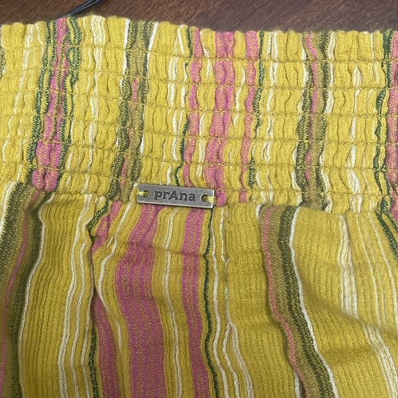 Prana Women's Little Palm Cami Leapfrog Stripe Gold Cotton Top NWT - Picture 9 of 9